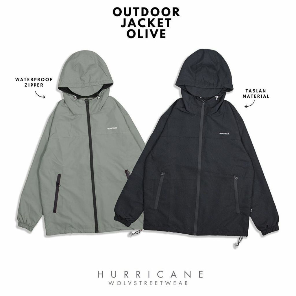 ORIGINAL WOLV Jaket Outdoor Jaket Hurricane Jaket Windbreaker Jaket Wolv
