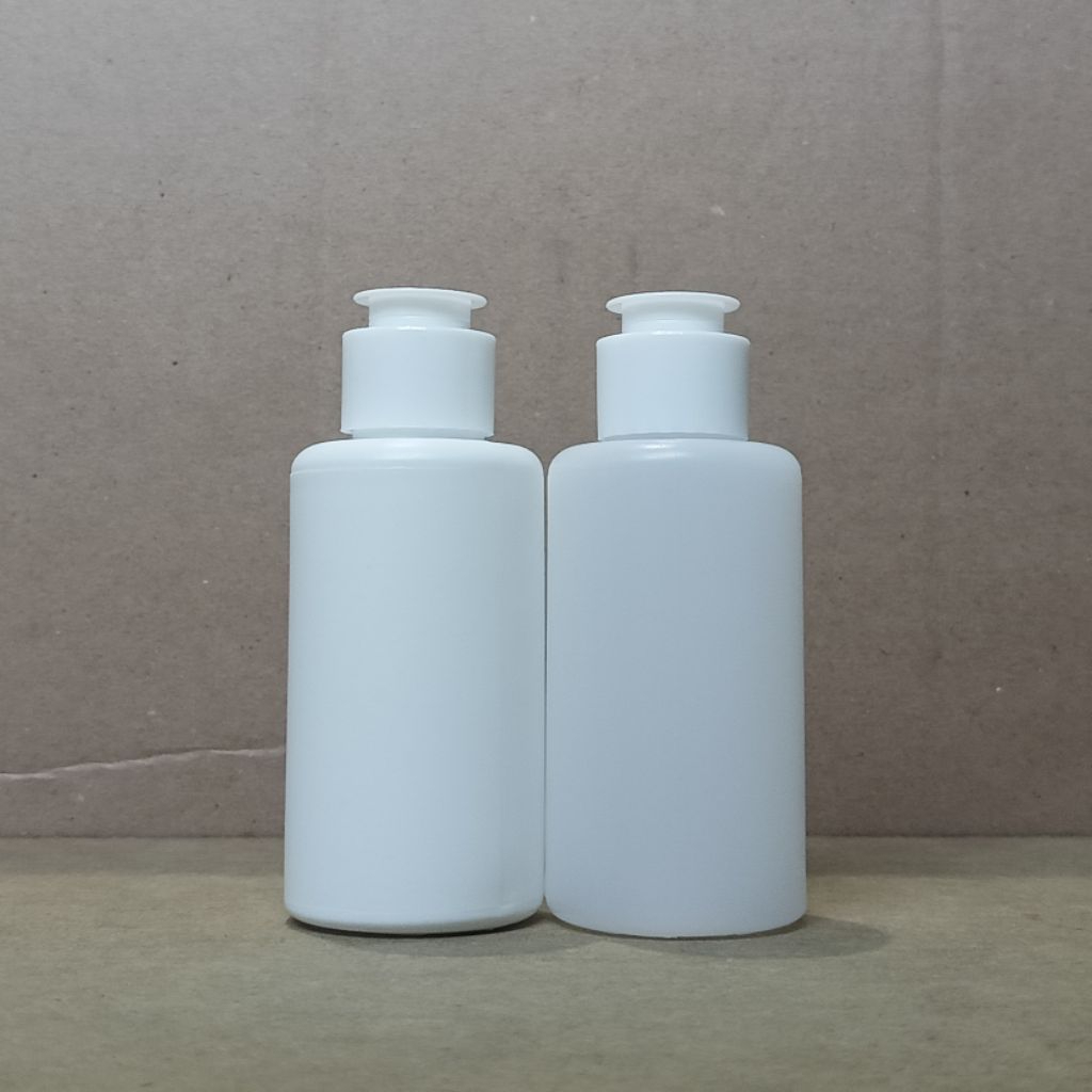 BOTOL FLIPTOP 100ML HDPE RF PENDEK VARIAN WARNA FLIPTOP PUTIH JAMUR