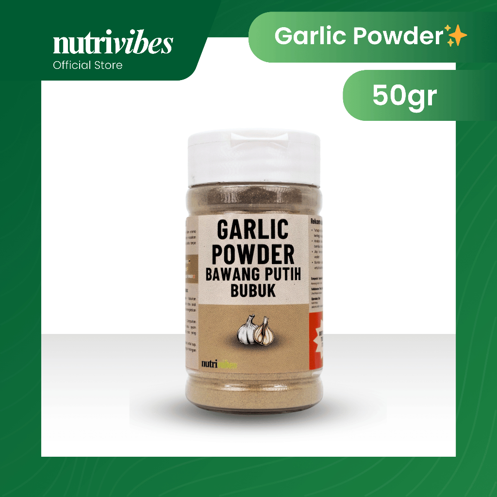 

Bawang Putih Bubuk / Garlic Powder 50gr - Nutrivibes