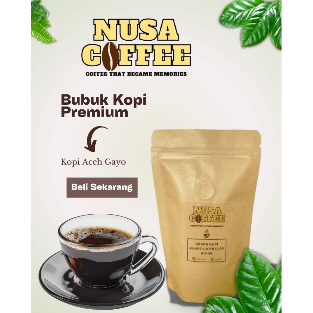 

Bubuk Kopi Arabica Aceh Gayo 100 Gr