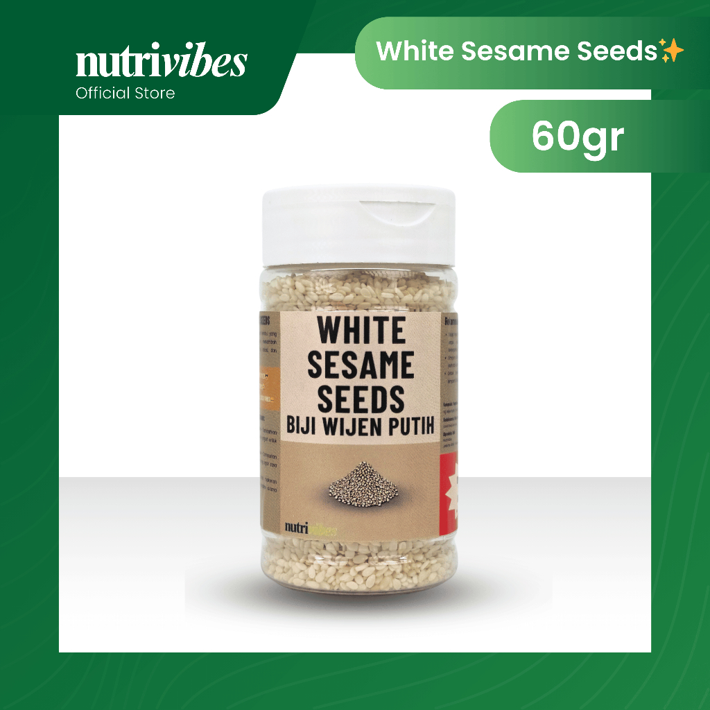 

Sesame Seeds / Biji Wijen Putih 60gr - Nutrivibes