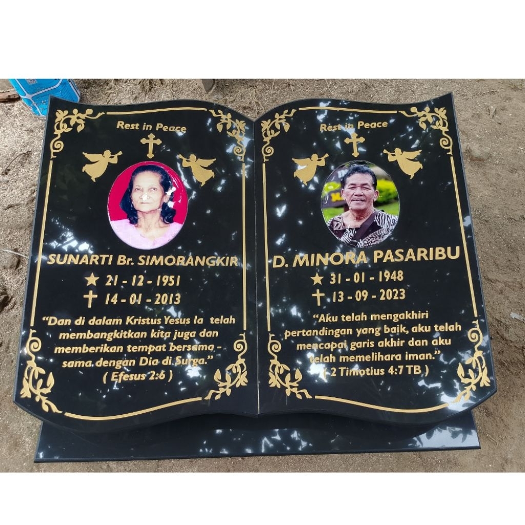 BATU NISAN FOTO KRISTEN UK 50X40CM