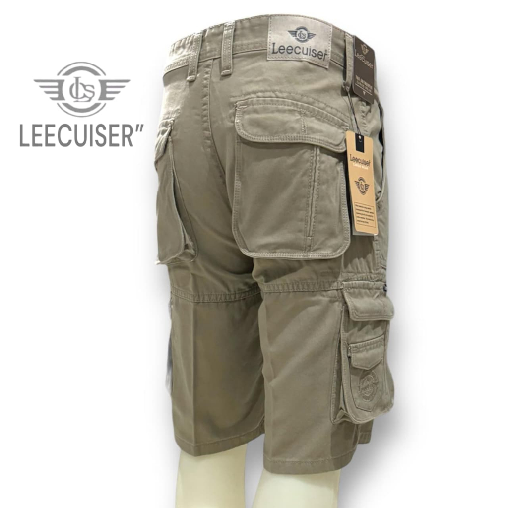 Celana pendek Cargo Pendek Cardinal Pria LEECUISER Original Cargo Pendek Cardinal Pria Bahan Katun