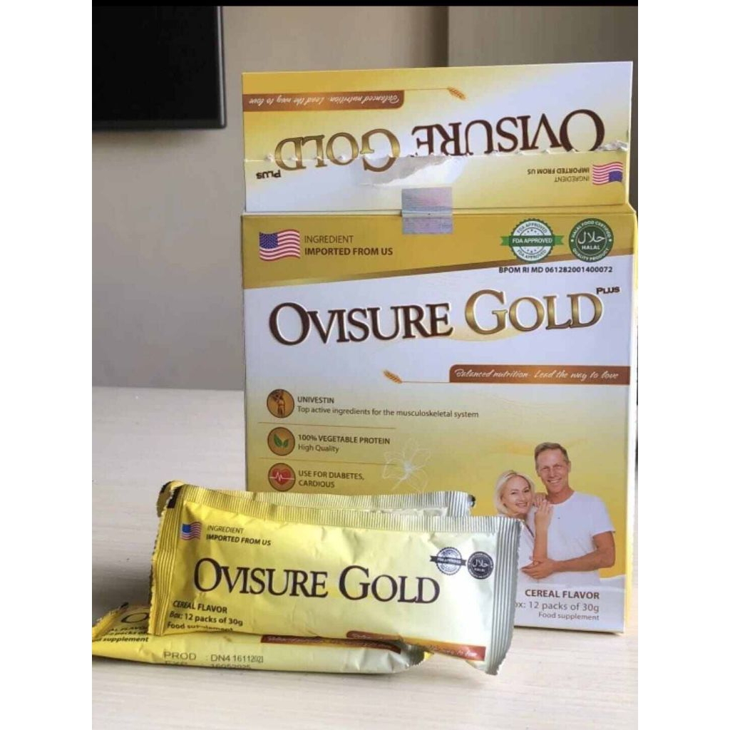 

SUSU OVISURE GOLD ORIGINAL 100% 1 BOX ISI 12 SACHET- susu kesehatan tulang persendian syaraf kejepit tulang kropos