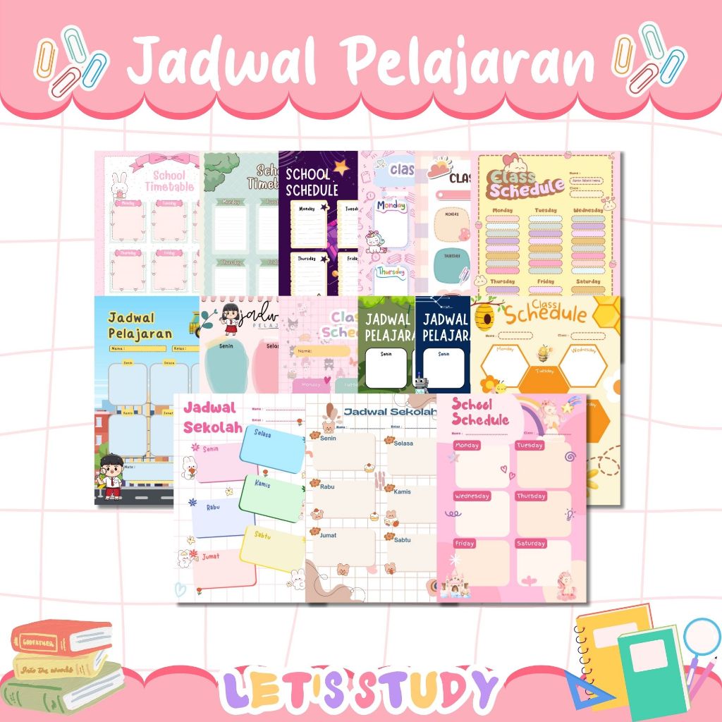 

Jadwal Pelajaran Wipe Clean Ukuran A4 portrait samarinda