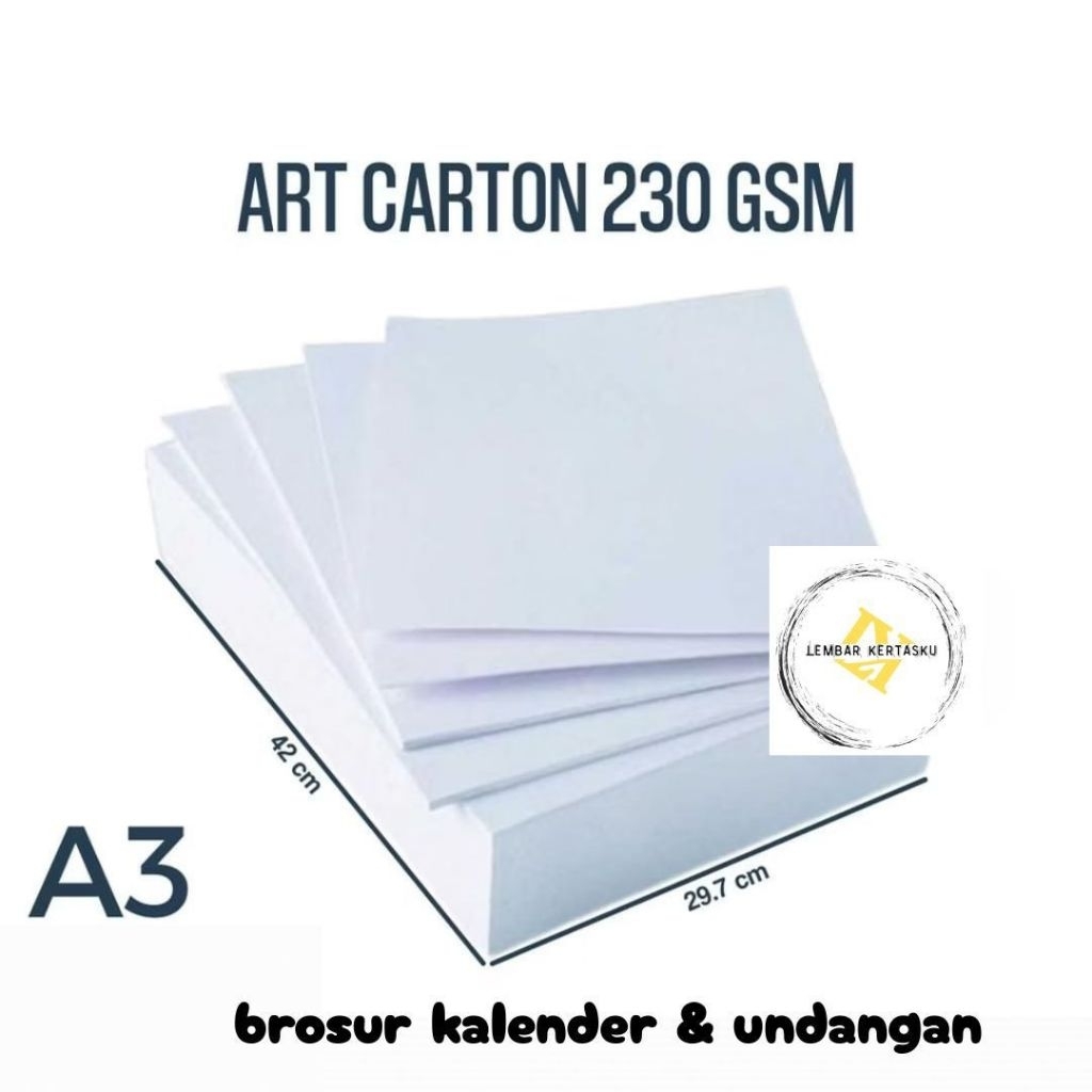 

Art Carton 230 gsm A3 isi 50 Lembar / Kertas Art Carton 230 Gsm A3