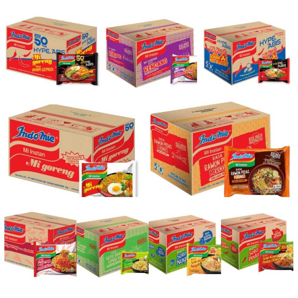 

Indomie Mie Instant All Varian 1 Dus Isi 40 Pcs