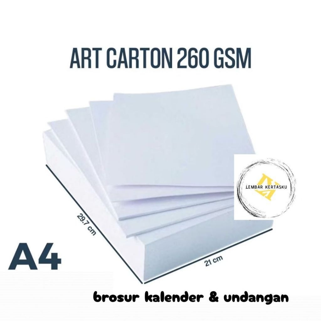 

Art Carton 260 gsm A4 isi 50 Lembar / Kertas Art Carton 260 Gsm A4