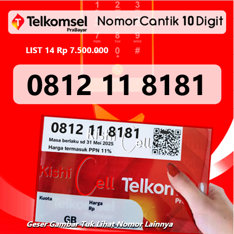 Nomor Cantik Telkomsel Nomor 10 Digit Super Cantik. Nomor Baru Fresh WA Free Kuota 260GB 1 Tahun