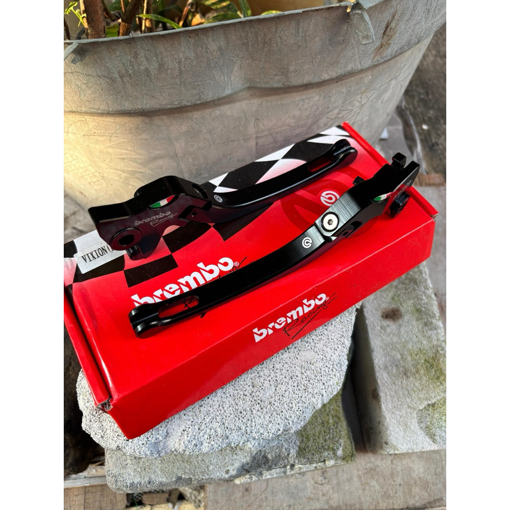 Handle lipat cnc brembo motor ninja 250 fi vixion old / new black glossy