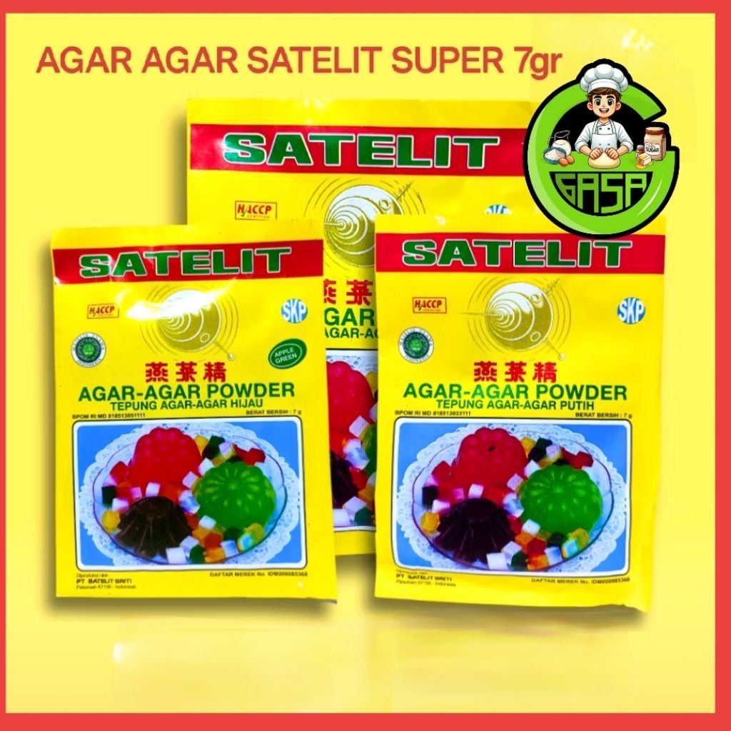 

Agar agar SATELIT Super 7gr/agar agar kereta kencana 5gr/tepung instan
