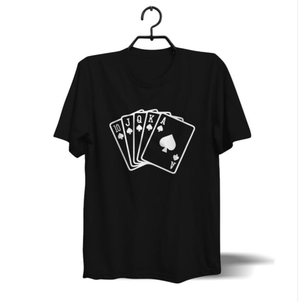 KAOS//KARTU AS REMI//KAOS KEREN LENGAN PENDEK