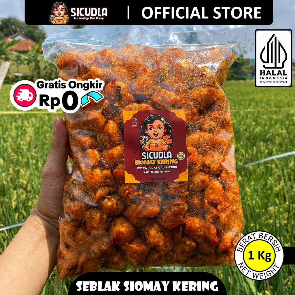 

SICUDLA Siomay Kering Mini 500g dan 1 Kg - Seblak Siomay Kering Extra Pedas Keripik Pedas