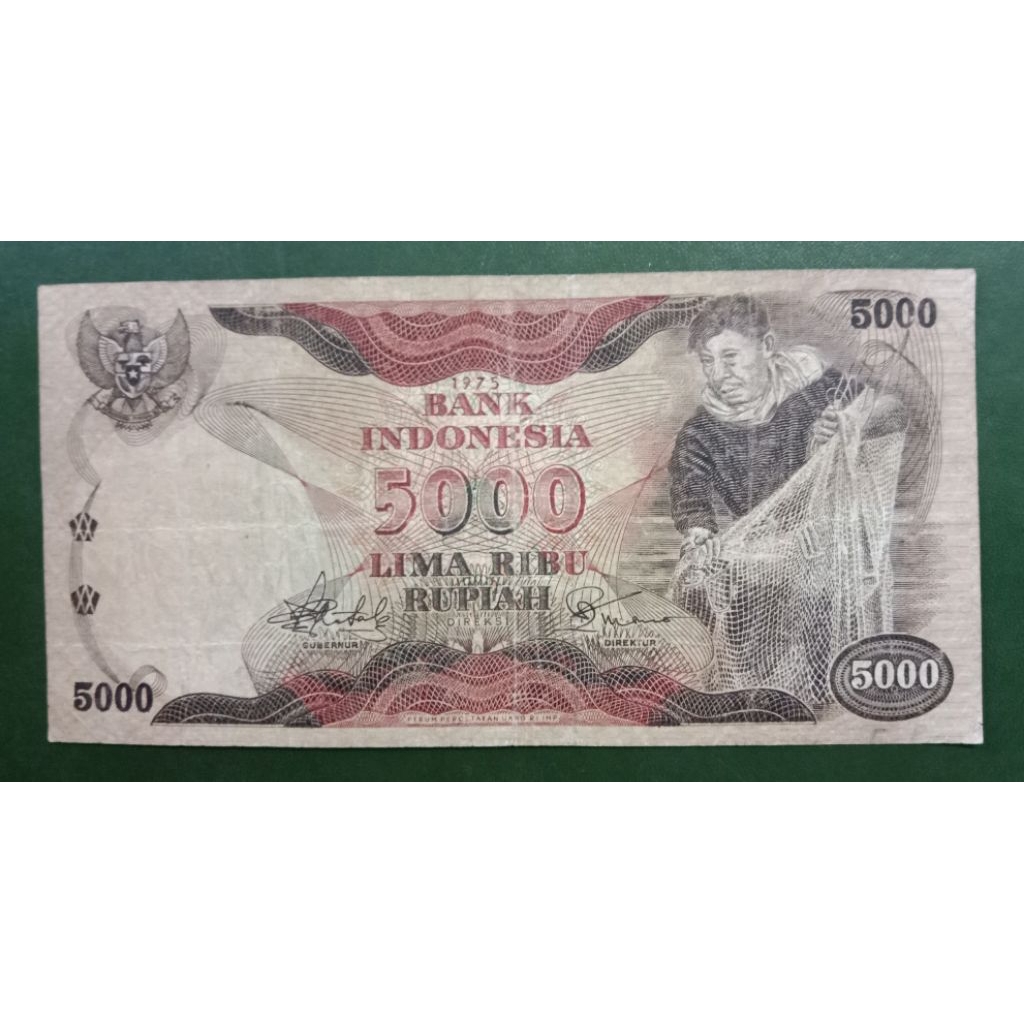 UANGKUNO 5000 RUPIAH PENJALA THN 1975