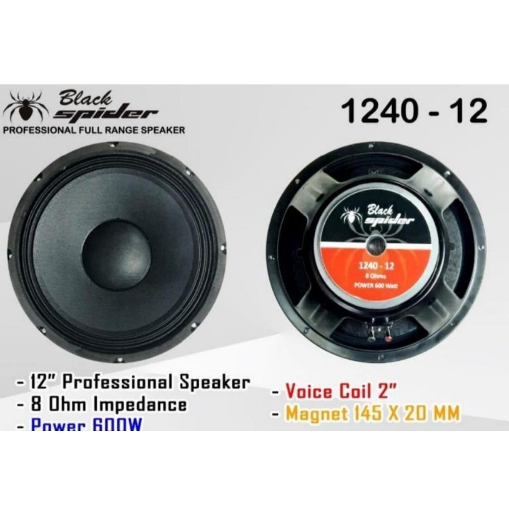SPEAKER BLACK SPIDER 12 INCH 1240
