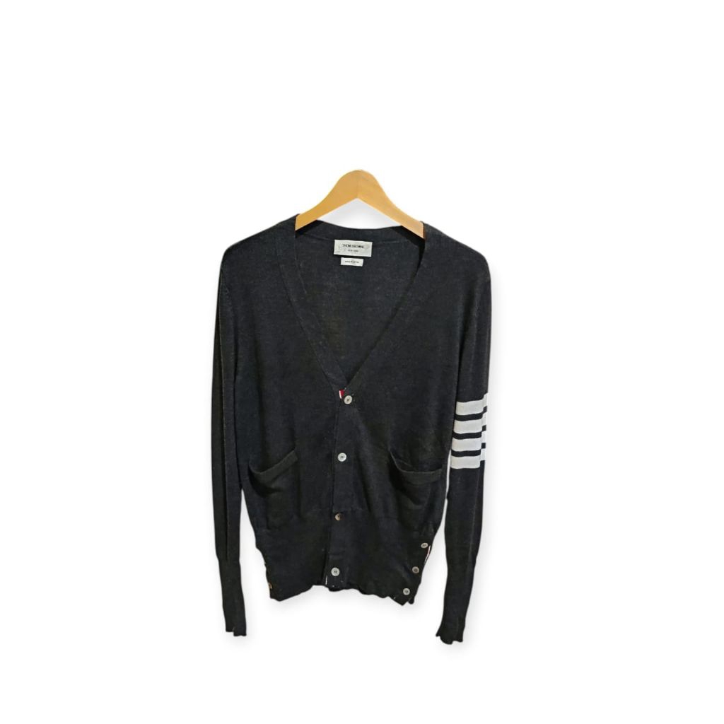 Thom Browne Dark Grey Cardigan