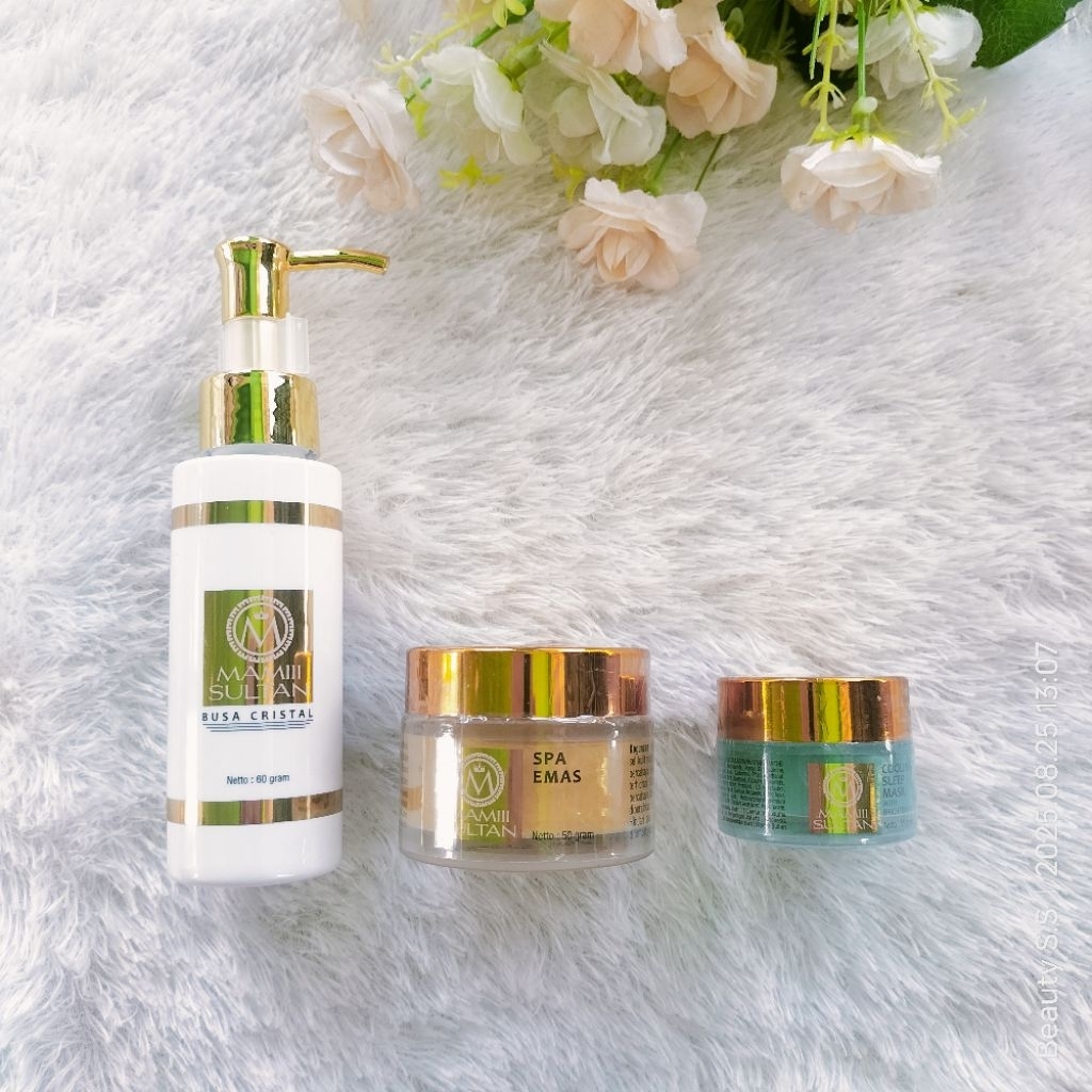 MAMIII SULTAN - [BUNDLING] PAKET SPA EMAS ( Busa Crystal -SPA Emas - Cooling Sleep Mask ) with Activ