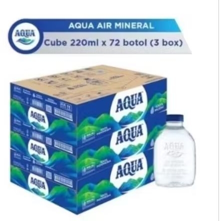 

AIR MINERAL AQUA BOTOL MINI 220ML ISI 24 BOTOL/DUS