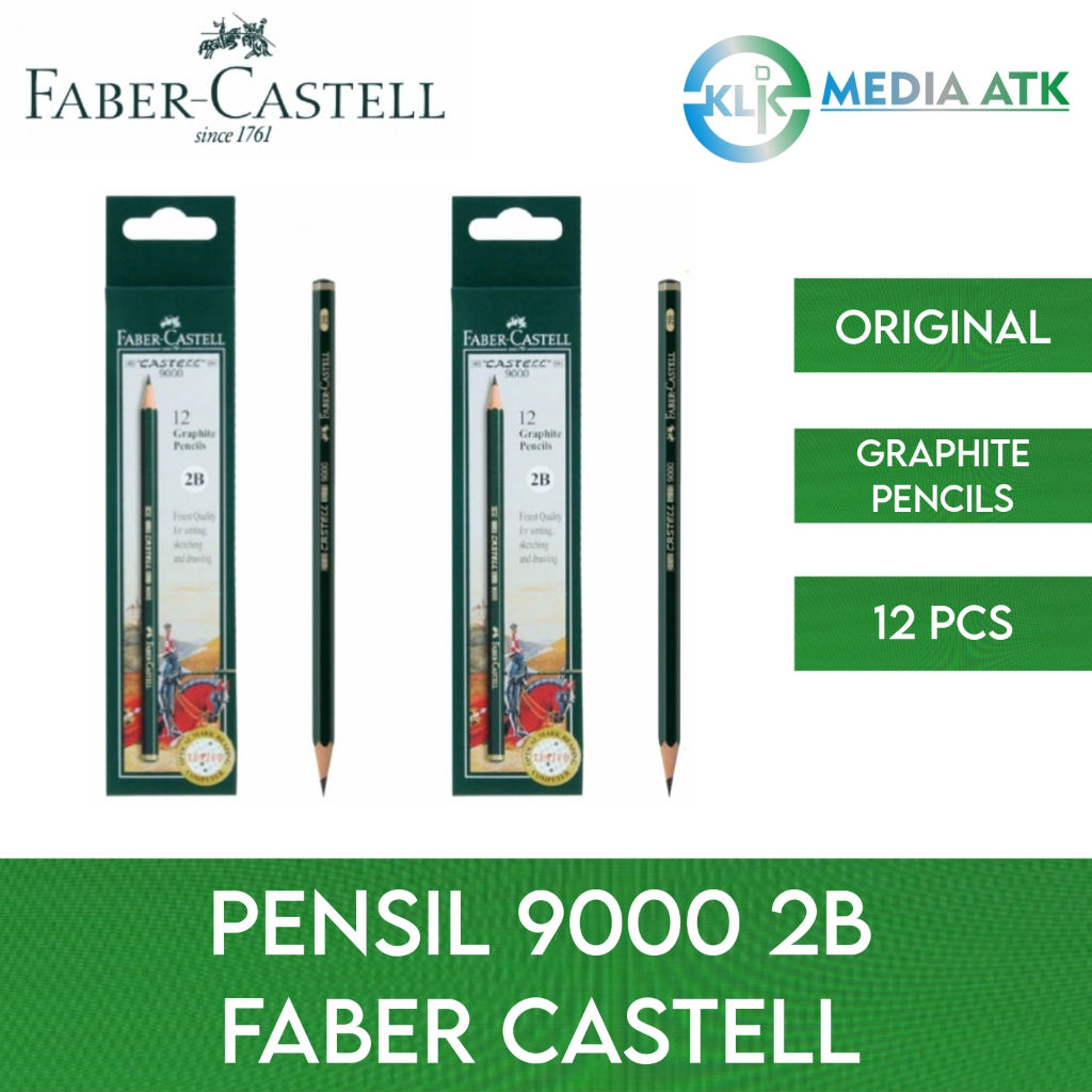 

[ORIGINAL] Pensil 2B Faber-Castell 9000 - 12 Pcs