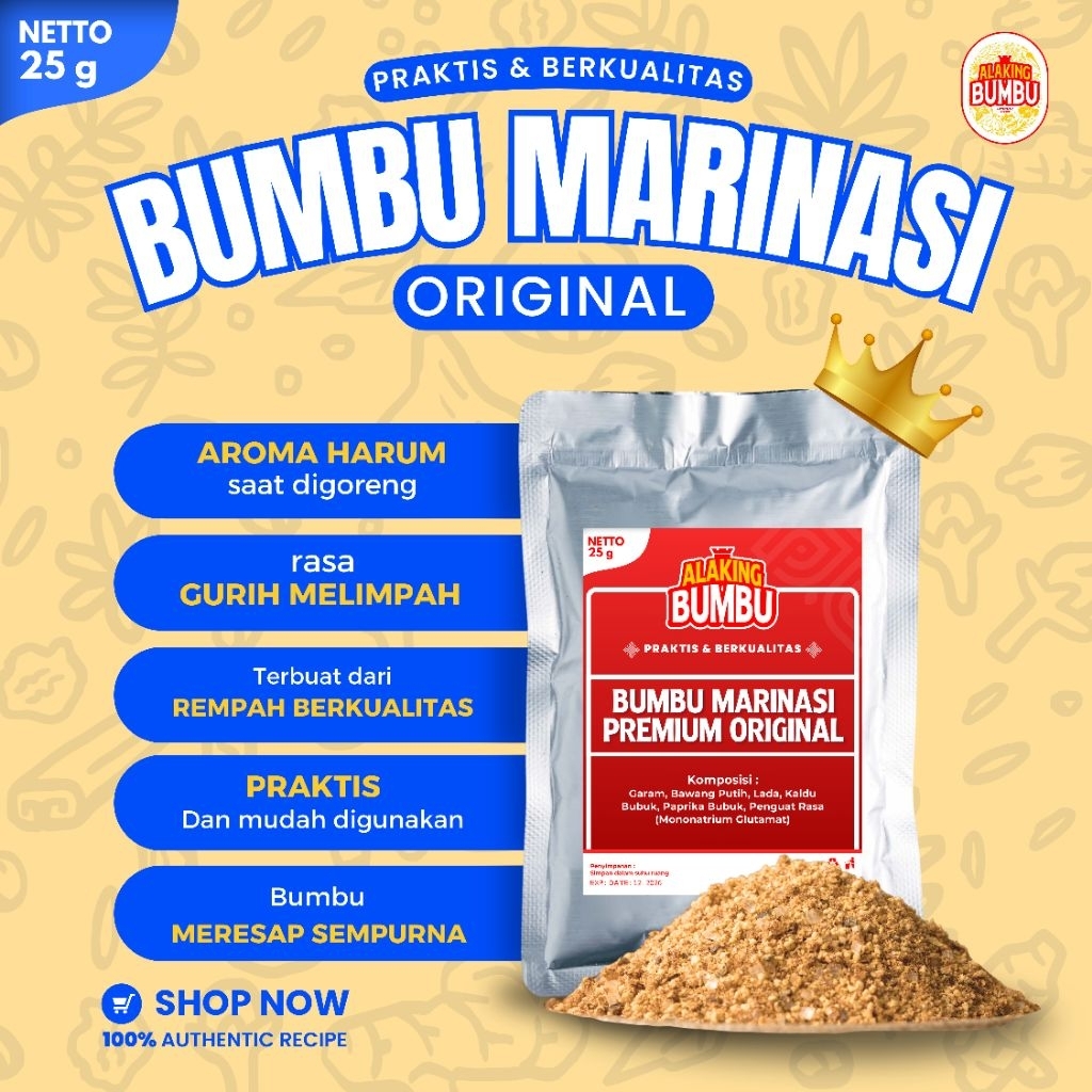

ALAKING BUMBU Kemasan Sachet 1pcs Bumbu Marinasi Original dan Spicy