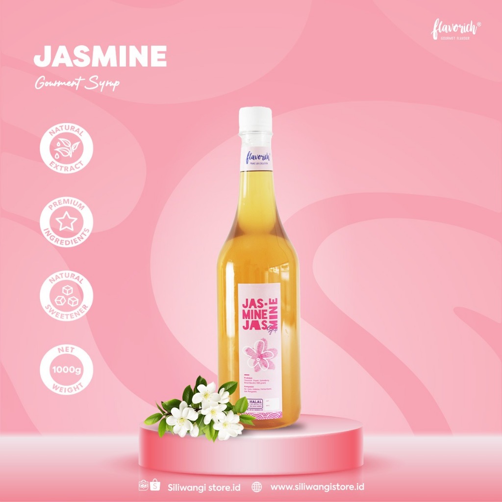 

Flavorich Jasmine Gourmet Syrup 1000 ml - Sirup Rasa Jasmine