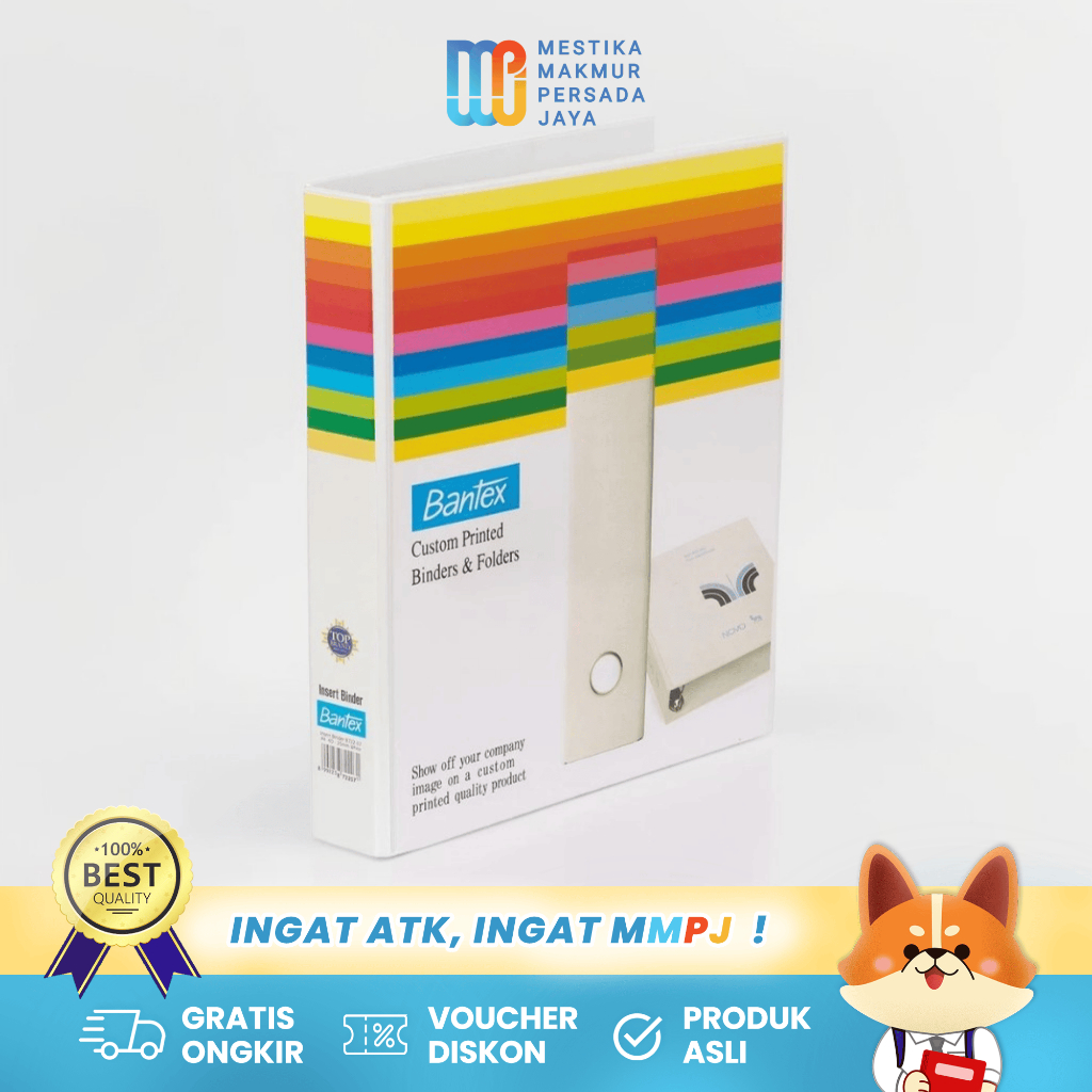 

Bantex Insert Ring Binder 3 Ring D 65mm A4 White 866207