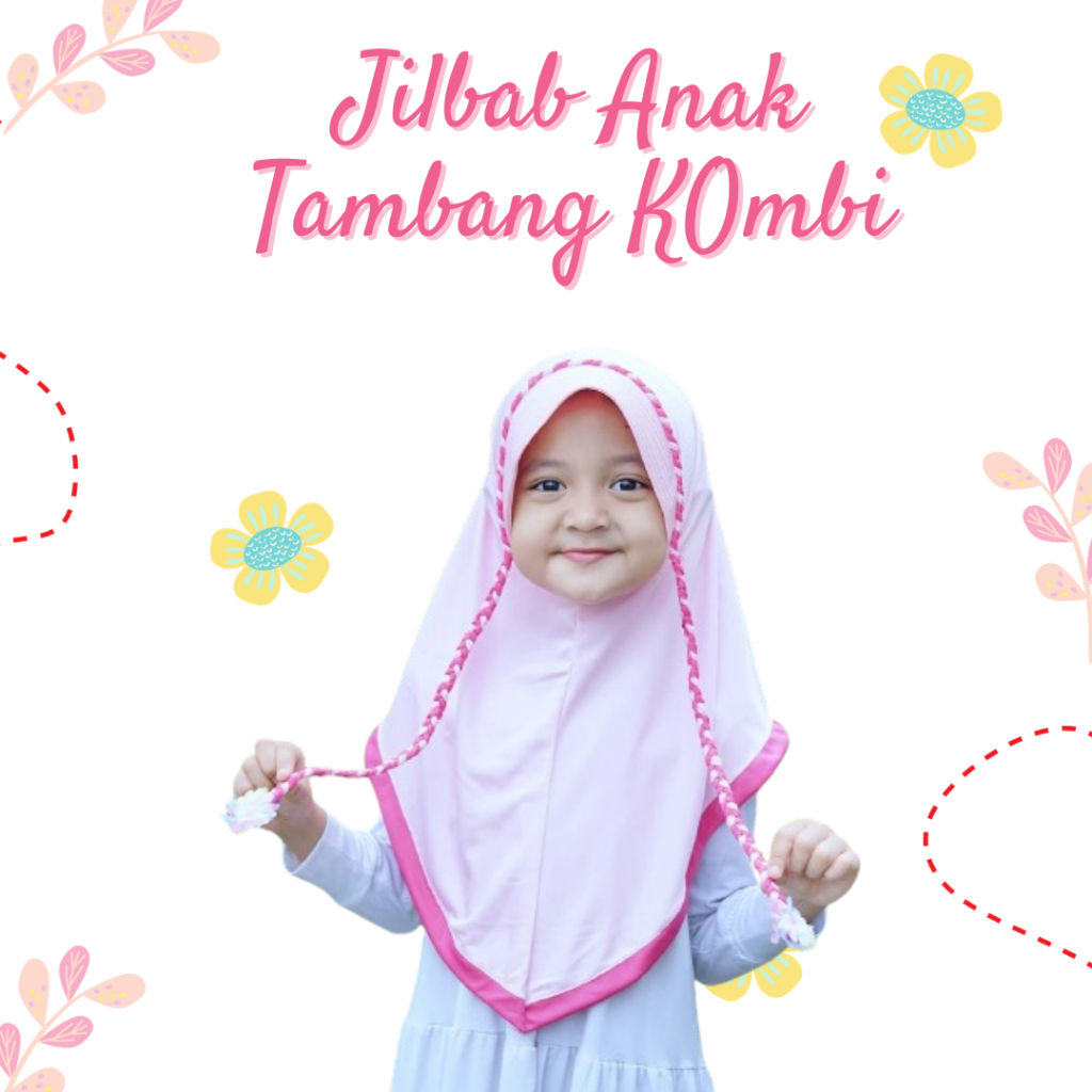 Jilbab Anak Kepang Hijab Tali Tambang Kerudung Instan