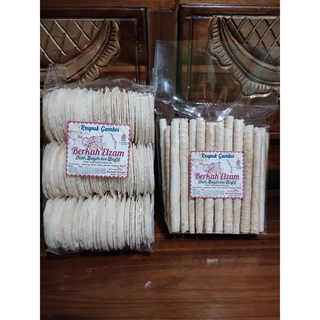 

1 PAKET KRUPUK GAMBIR GURIH DAN MANIS JAHE WIJEN