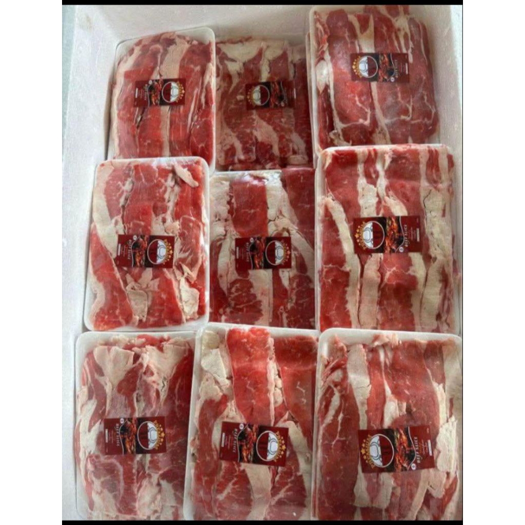 

beef slice mix fat