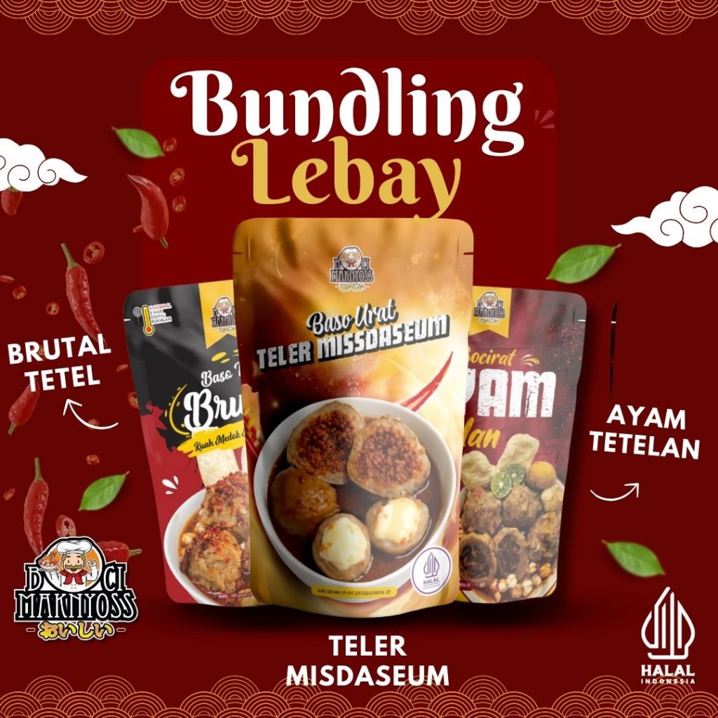 

Bundling Lebay Maknyoss ( Tetelan misdaseum maknyoss - Teler misdaseum- Bocirat ayam tetelan maknyoss )