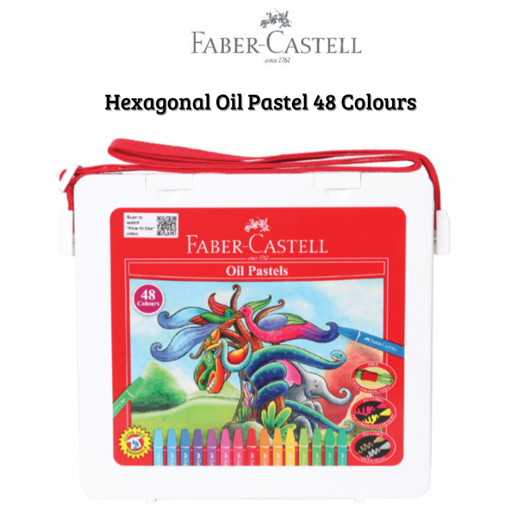 FABER CASTELL HEXAGONAL OIL PASTEL/KRAYON ISI 48 WARNA