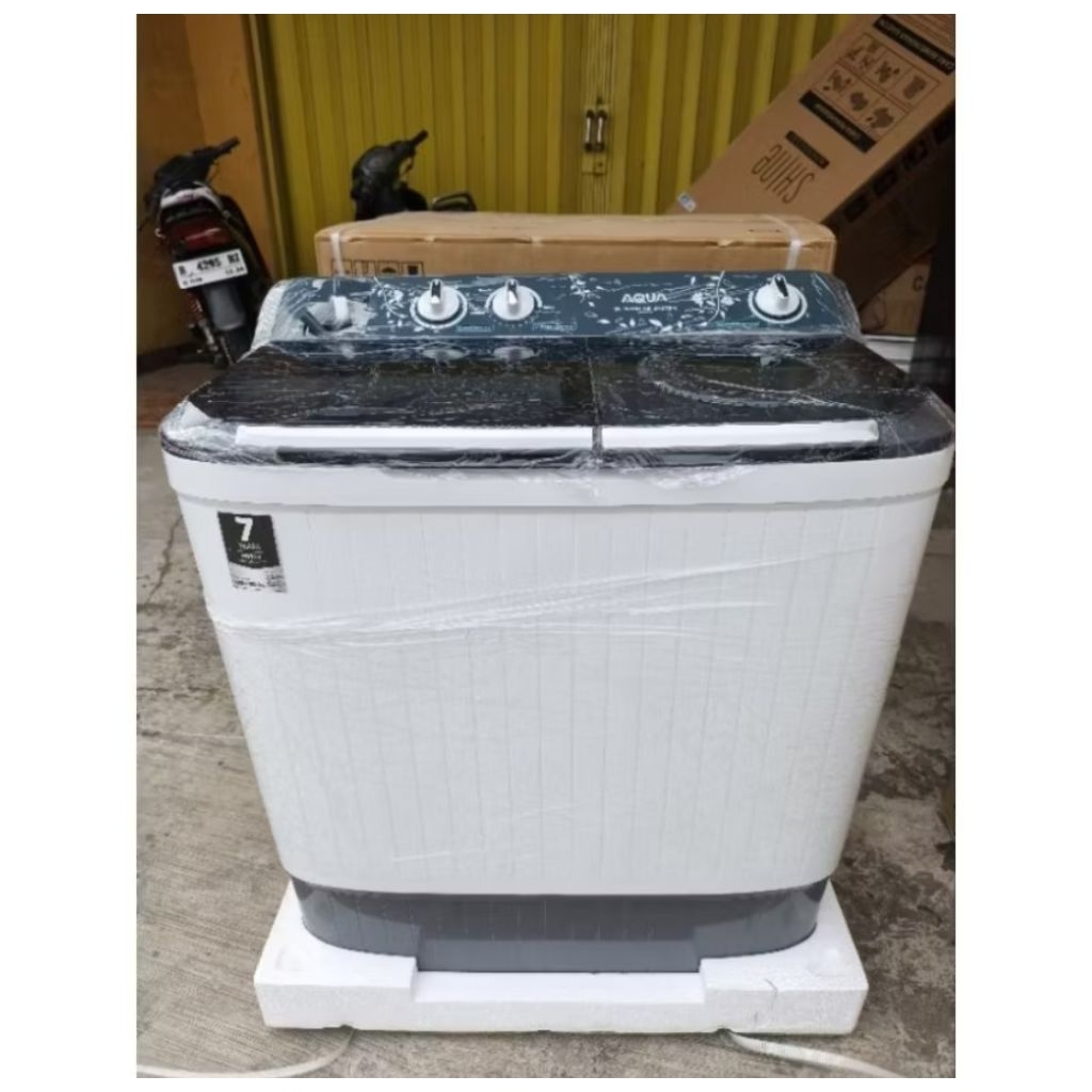 mesin cuci aqua 2 tabung 7kg/mesin cuci aqua 7030HT