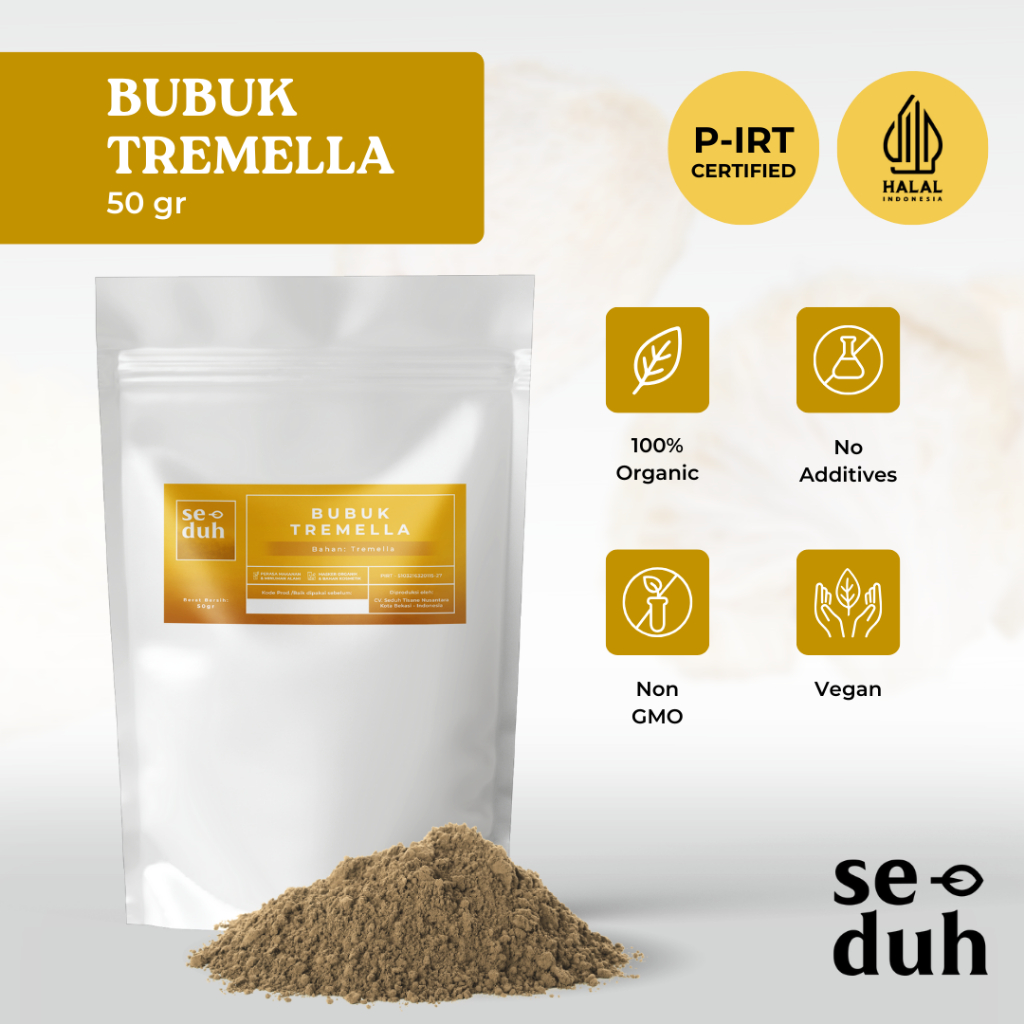

SEDUH TEA & TISANE | Bubuk Ekstrak Jamur Tremella / Tremella Mushroom Extract Powder / Herbal Powder 50 gram