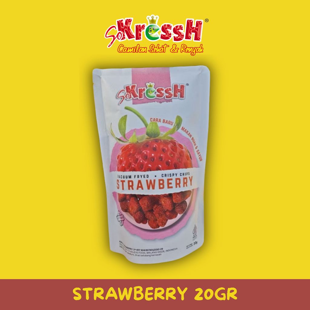 

Kripik Buah Strawberry 20gr Sokressh Aluminuim Foil