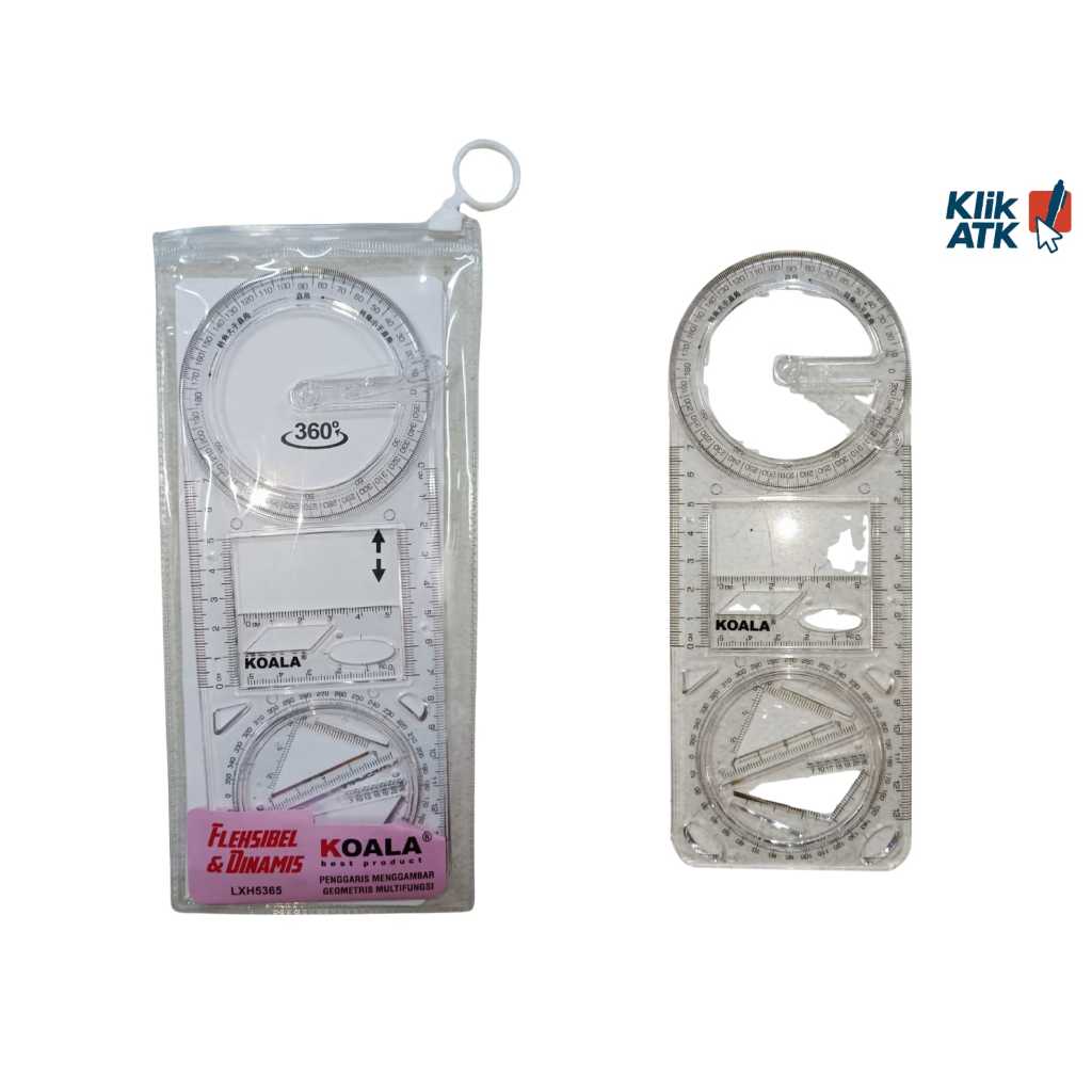 

KOALA Penggaris Flesibel & Dinamis 360 Derajat & Penggaris Untuk anak SD, SMP & SMA