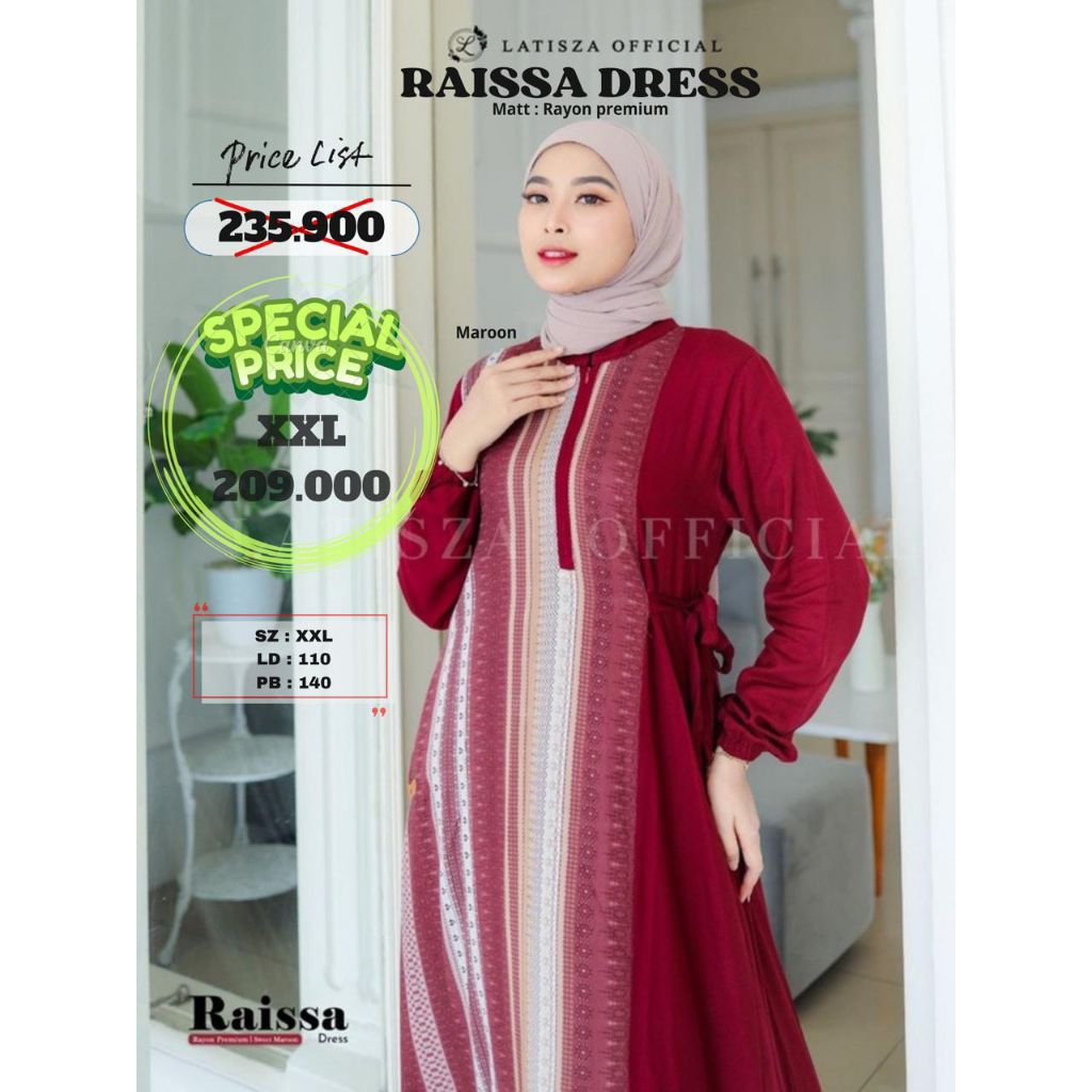 Raissa Dress By Latisza / Gamis Murah / Rayon premium