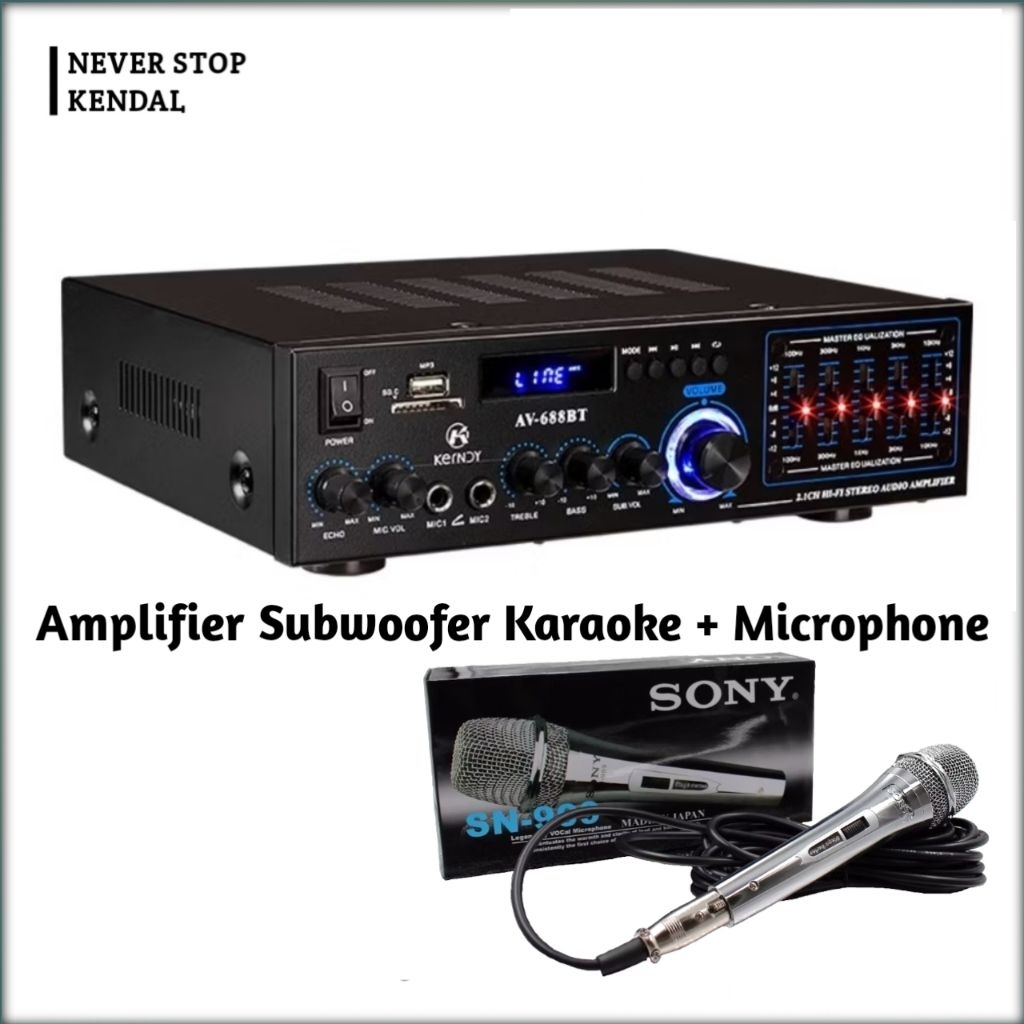 Amplifier Subwoofer Karaoke plus Microphone
