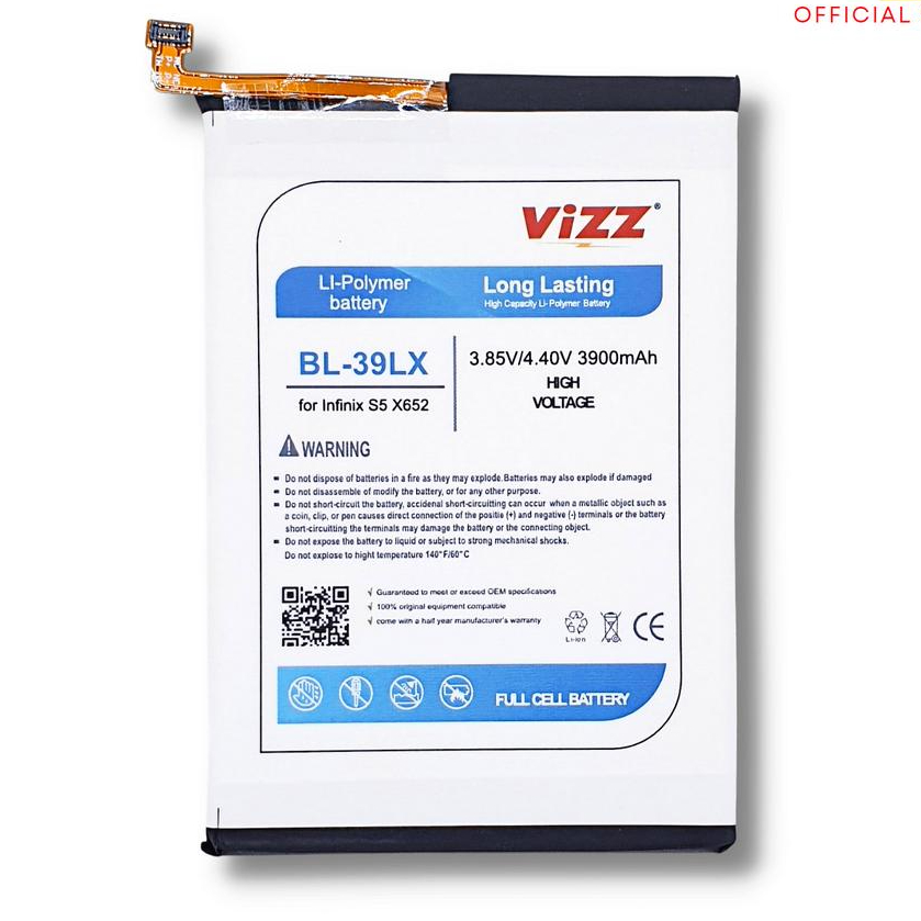 VIZZ Baterai Infinix BL-39LX Batre S5 X652 / S5 Lite X652B