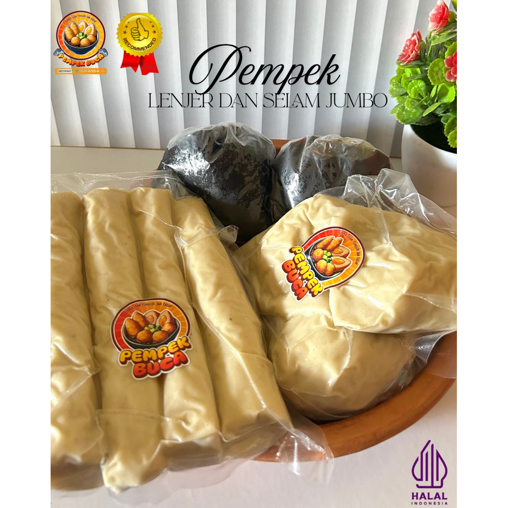 

Pempek Buca - Paket Jumbo Komplit | 4 Lenjer jumbo dan 3 Selam Jumbo