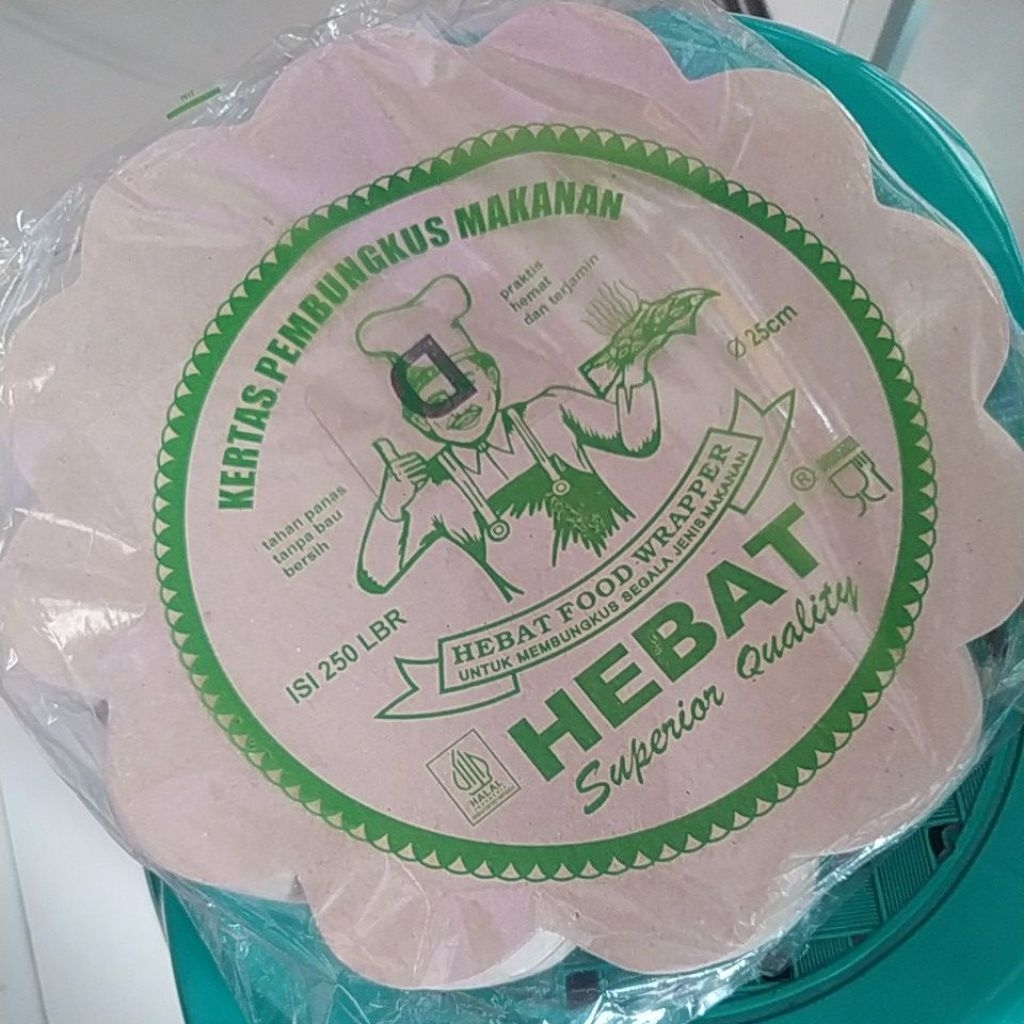 kertas nasi hebat bulat bunga isi 250 lembar