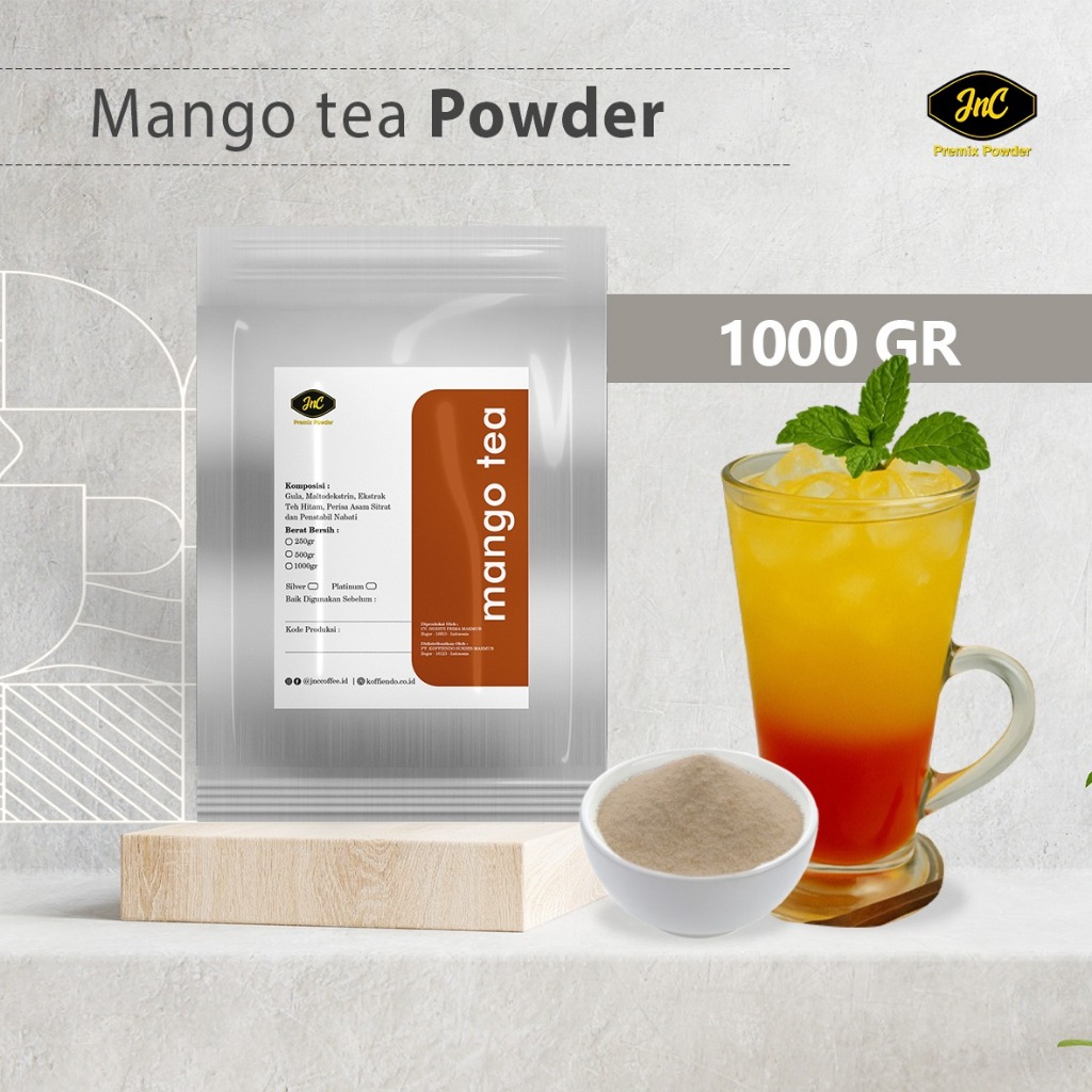 

JnC Mango Tea Powder 1 KG I Bubuk minuman Teh Mangga