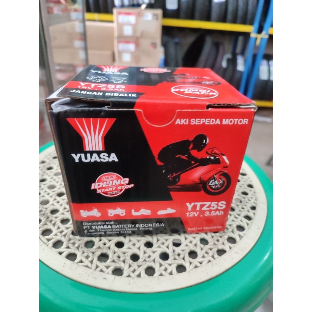 Aki Yuasa YTZ5S,Aki Motor Kering