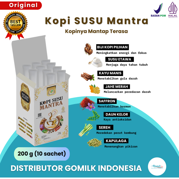 

KOPI MANTRA - KOPI HERBAL Premium untuk Pria & Wanita- Aman untuk Lambung-