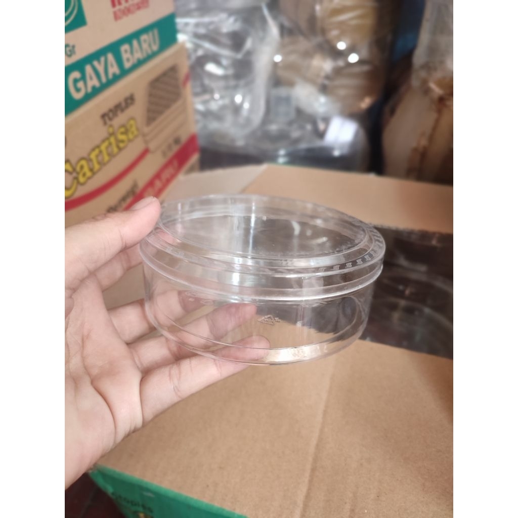 Toples Bulat 250 Gram Delice 167 S ( Tutup Motif ). Toples Kue, Coklat, Kacang, Madu, serbaguna bula