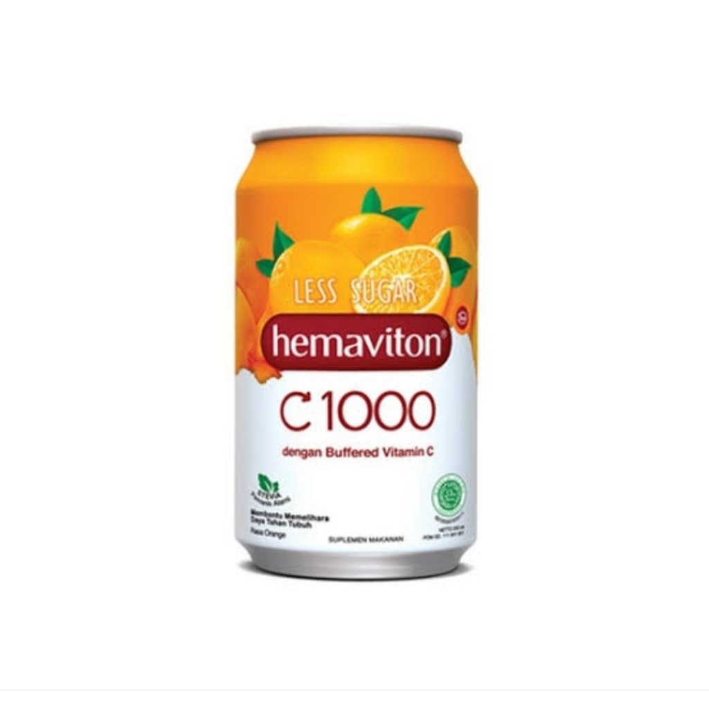 

HEMAVITON C1000 LESS SUGAR RASA JERUK 1 KALENG 330 ML