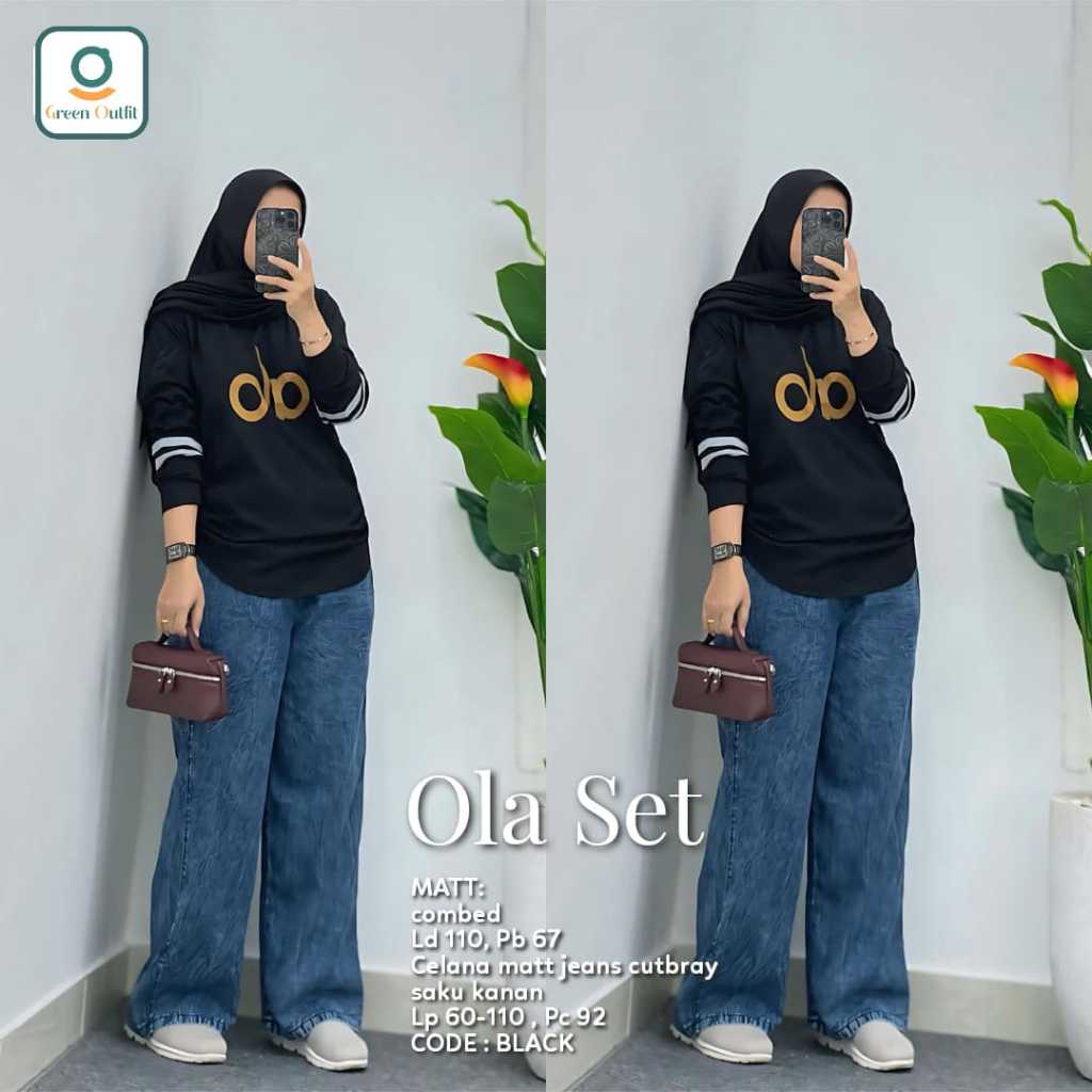 OLA SET WANITA LD 110 MOTIF TERBARU PAKAIAN WANITA SETELAN CELANA PANJANG