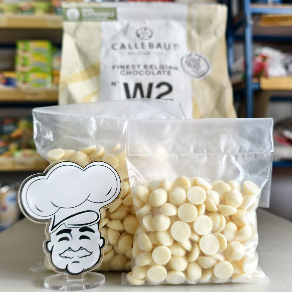 

Cokelat Callebaut W2 / Callebaut White Chocolate 100Gr, 250Gr / Coklat Couverture Callebaut