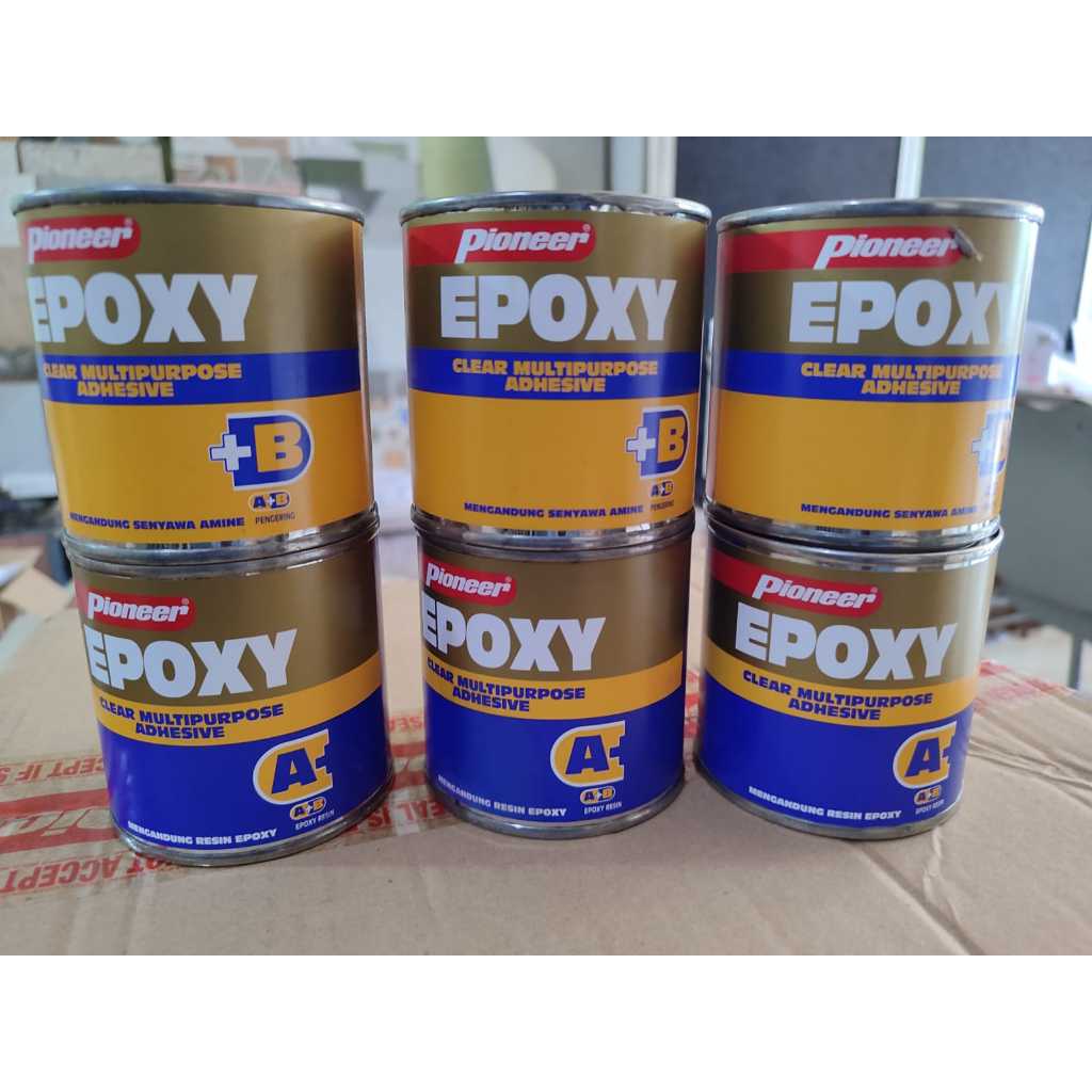 Lem kapal lem putih bening lem epoksi epoxy adhesive lem PIONEER EPOXY CLEAR MULTIPURPOSE ADHESIVE L
