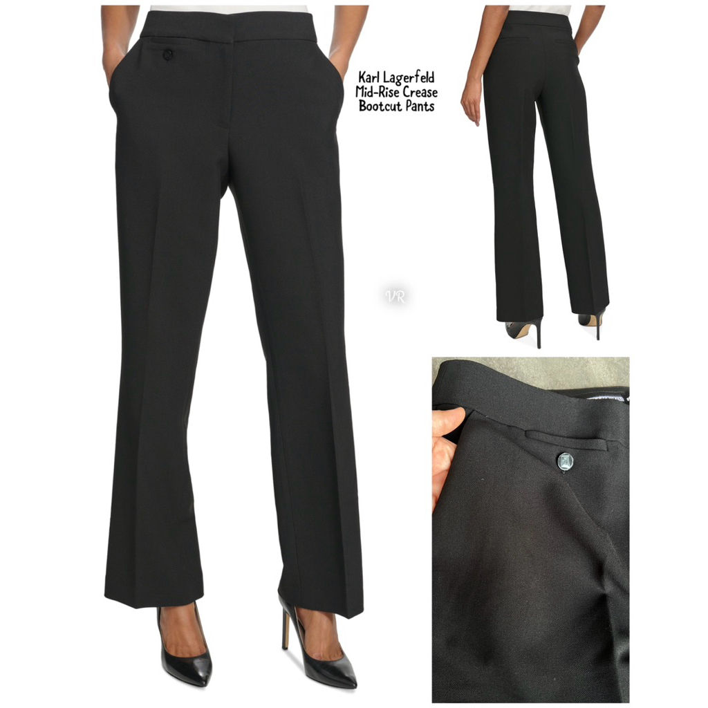 [ KL 06 ] CELANA BAHAN HITAM KARL BOOTCUT PANTS / CELANA KANTOR KULOT