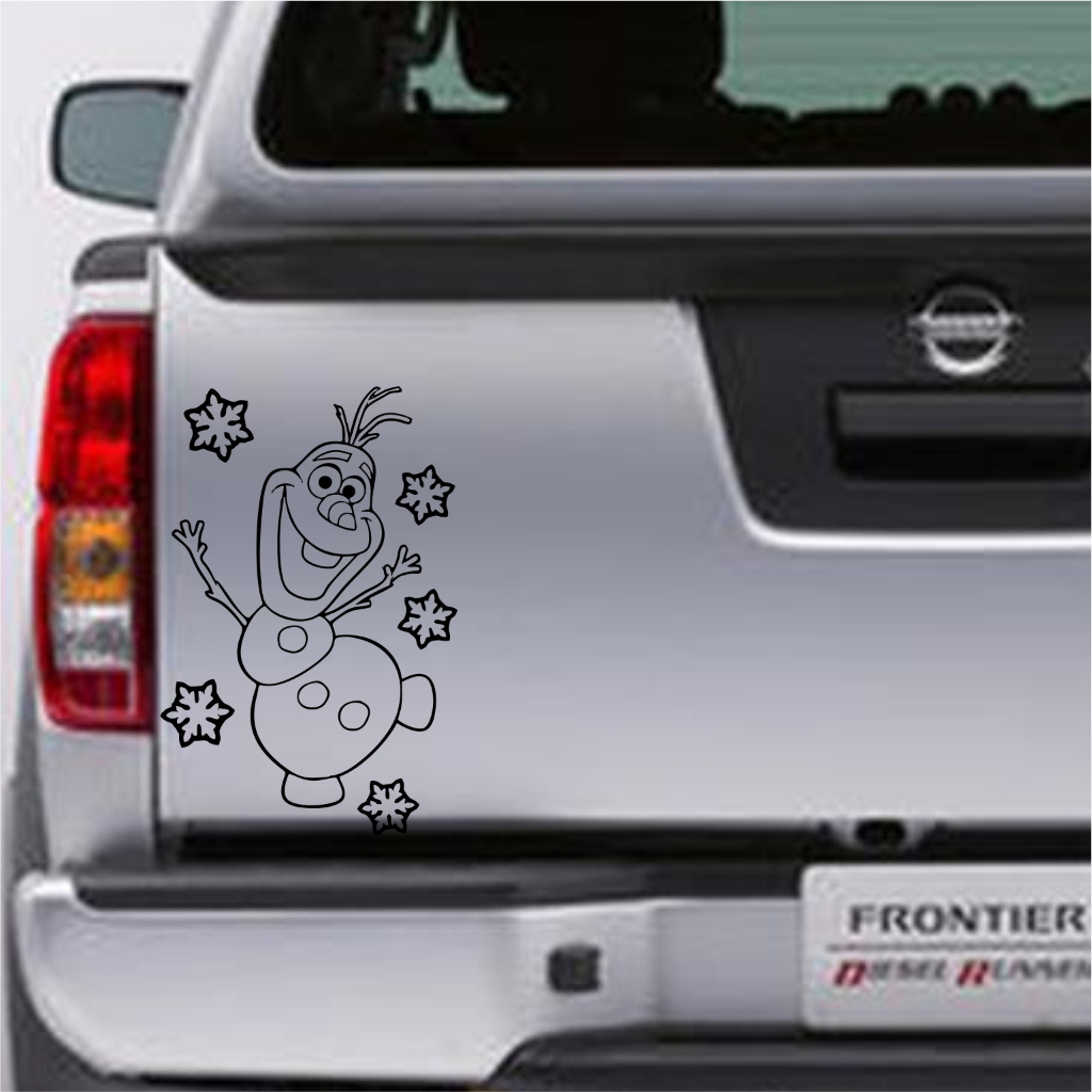 CUTTING STICKER MOBIL OLAF FROZEN STIKER BAGASI MOBIL OLAF CUTE BERKUALITAS
